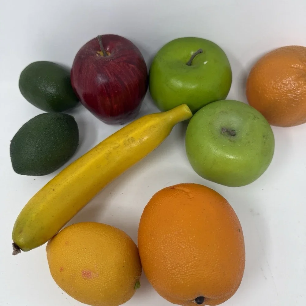 Lot Faux Fake Fruits - Realistic Apples Limes Oranges Bananas Lemons Decor